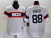 Men's Chicago White Sox #88 Luis Robert White Cool Base Throwback Stitched Jersey,baseball caps,new era cap wholesale,wholesale hats
